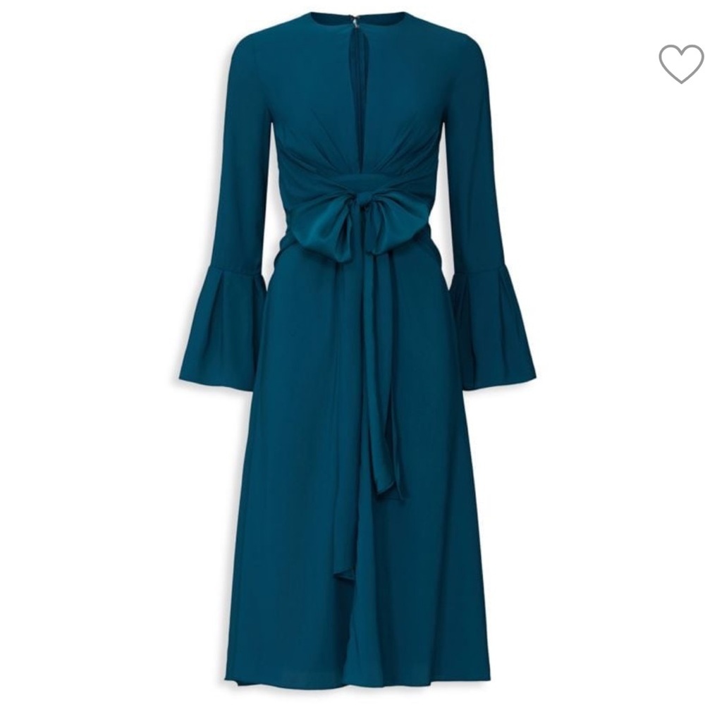 NWT TOME Bell-Sleeve A-Line Teal Blue Dress Size 0